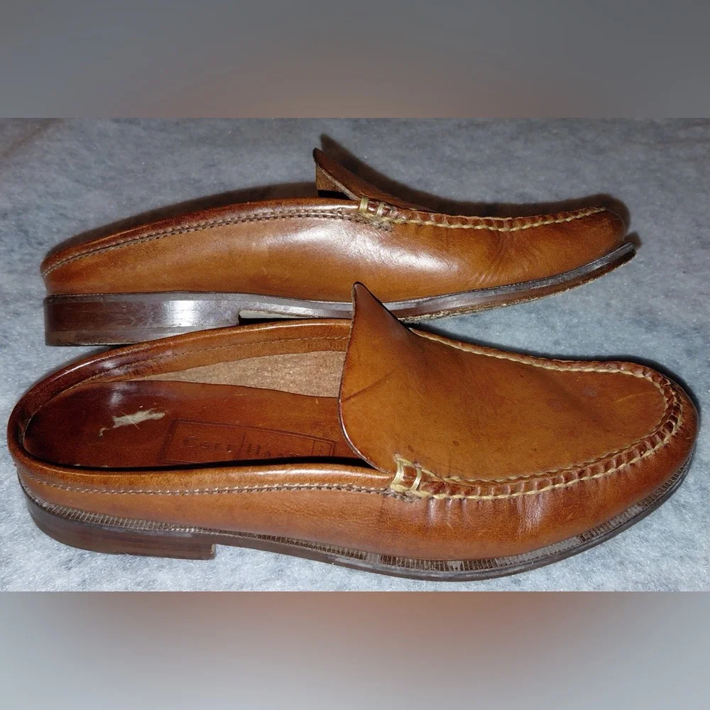 Cole Haan Brown Leather Slip-On Mules Women’s Size 5.5 - Picture 3 of 16
